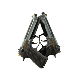 StatTrak™ Dual Berettas | Ventilators (Minimal Wear)