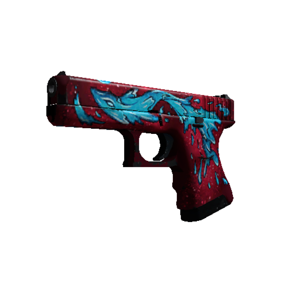 Stattrak ™ Glock-18 | Water Elemental (Well-Worn)