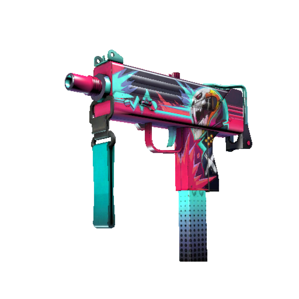 MAC-10 | Neon Rider (Well-Worn)