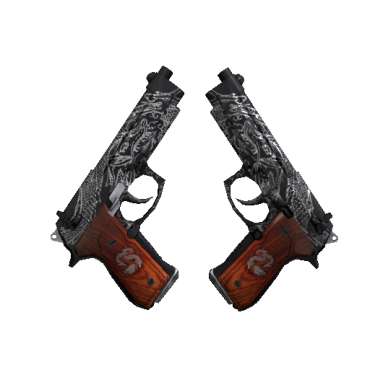 StatTrak™ Dual Berettas | Dualing Dragons (Well-Worn)