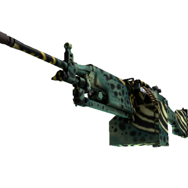 StatTrak™ M249 | Emerald Poison Dart (Minimal Wear)