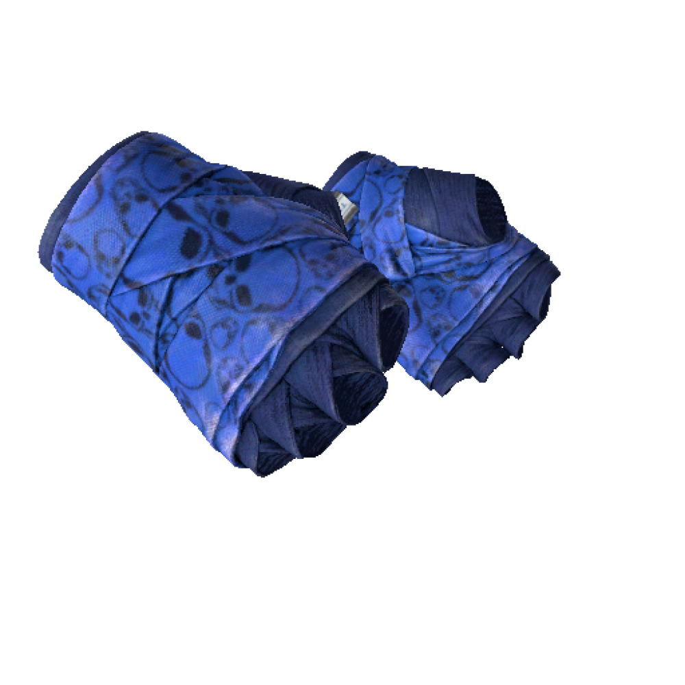 Hand Wraps | Cobalt Skulls (Well-Worn)